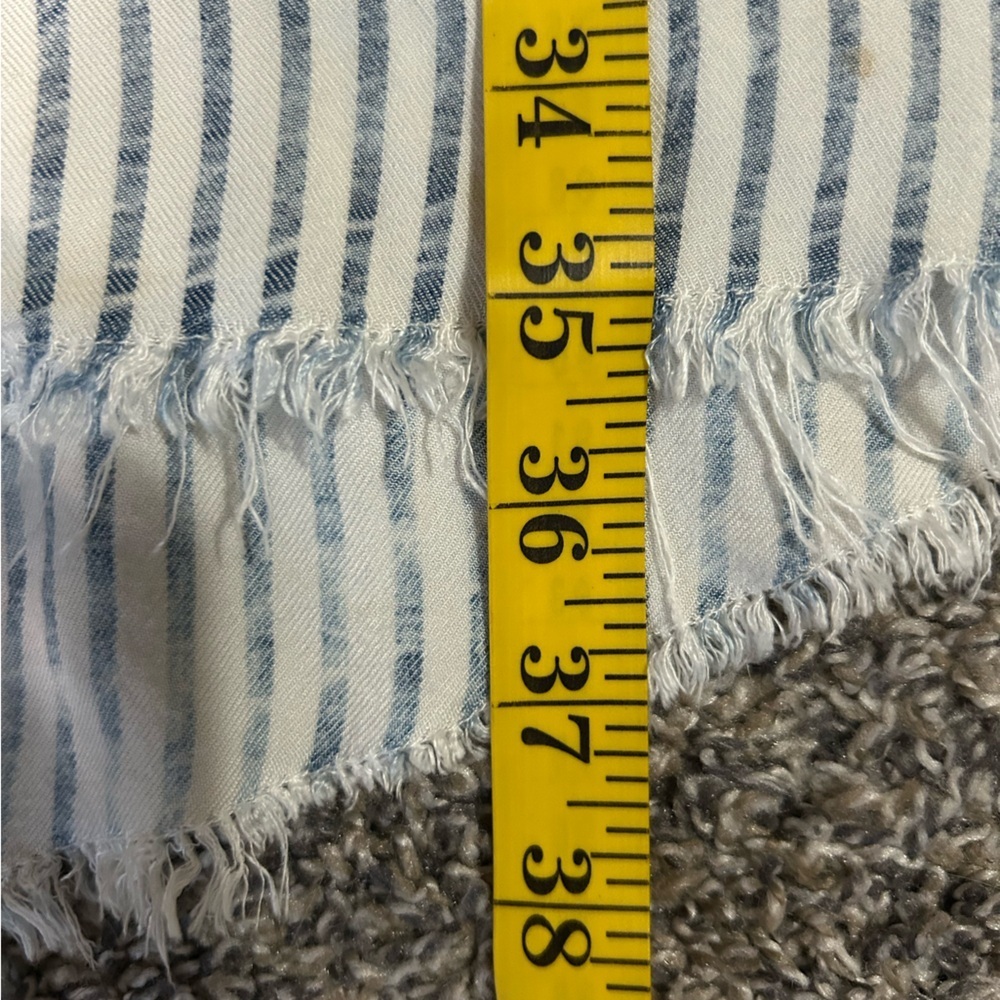 5/$25 Thread & Supply 100% rayon button up faded striped dress size large - Picture 11 of 12